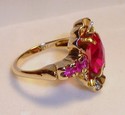 Vintage 10K Yellow Gold Ruby Ring (5¾) 