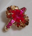 Vintage 10K Yellow Gold Ruby Ring (5¾) 