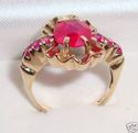 Vintage 10K Yellow Gold Ruby Ring (5¾) 