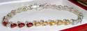 Vintage MRF 925 Sterling Silver Multi-Gem Bracelet