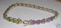 Vintage MRF 925 Sterling Silver Multi-Gem Bracelet