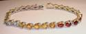 Vintage MRF 925 Sterling Silver Multi-Gem Bracelet