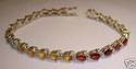 Vintage MRF 925 Sterling Silver Multi-Gem Bracelet