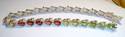 Vintage MRF 925 Sterling Silver Multi-Gem Bracelet