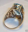 Vintage 10K Yellow Gold Aquamarine Ring (7¼) 