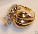 Vintage 14K Yellow Gold Cubic Zirconia Ring (5½) 