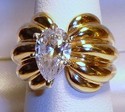 Vintage 14K Yellow Gold Cubic Zirconia Ring (5½) 