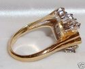 Vintage Estate 10K Yellow Gold 1¾ct Diamond Ring 