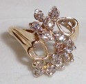 Vintage Estate 10K Yellow Gold 1¾ct Diamond Ring 