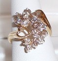 Vintage Estate 10K Yellow Gold 1¾ct Diamond Ring 