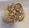 Vintage Estate 10K Yellow Gold 1¾ct Diamond Ring 