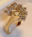 Vintage Estate 10K Yellow Gold 1¾ct Diamond Ring 