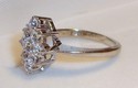 Vintage 14K White Gold Clear Goshenite (Beryl) Rin