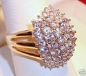 Vintage 10K Yellow Gold Cubic Zirconia Ring (9) 