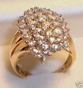 Vintage 10K Yellow Gold Cubic Zirconia Ring (9) 