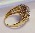 Vintage 10K Yellow Gold Cubic Zirconia Ring (9) 