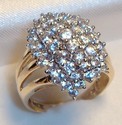 Vintage 10K Yellow Gold Cubic Zirconia Ring (9) 