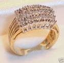 Vintage CI 14K Yellow & White Gold ½ct Diamond Ri