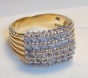 Vintage CI 14K Yellow & White Gold ½ct Diamond Ri