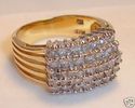 Vintage CI 14K Yellow & White Gold ½ct Diamond Ri