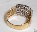 Vintage CI 14K Yellow & White Gold ½ct Diamond Ri