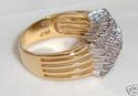 Vintage CI 14K Yellow & White Gold ½ct Diamond Ri