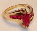 Vintage ©LGL 10K Gold Ruby Ring (6½) 