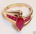 Vintage ©LGL 10K Gold Ruby Ring (6½) 