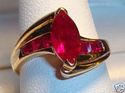 Vintage ©LGL 10K Gold Ruby Ring (6½) 