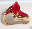 Vintage ©LGL 10K Gold Ruby Ring (6½) 