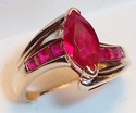 Vintage ©LGL 10K Gold Ruby Ring (6½) 