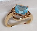 Vintage 14K Yellow Gold Topaz Ring (7½) 