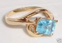 Vintage 14K Yellow Gold Topaz Ring (7½) 