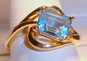 Vintage 14K Yellow Gold Topaz Ring (7½) 