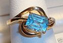 Vintage 14K Yellow Gold Topaz Ring (7½) 