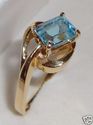 Vintage 14K Yellow Gold Topaz Ring (7½) 