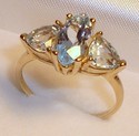 Vintage 10K Yellow Gold Aquamarine Ring (7½) 