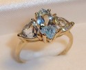 Vintage 10K Yellow Gold Aquamarine Ring (7½) 