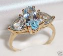 Vintage 10K Yellow Gold Aquamarine Ring (7½) 