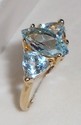 Vintage 10K Yellow Gold Aquamarine Ring (7½) 