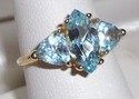 Vintage 10K Yellow Gold Aquamarine Ring (7½) 