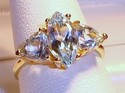 Vintage 10K Yellow Gold Aquamarine Ring (7½) 