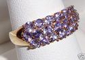 Vintage 10K Yellow Gold Amethyst Quartz Ring (7) 