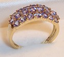 Vintage 10K Yellow Gold Amethyst Quartz Ring (7) 