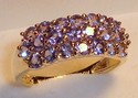 Vintage 10K Yellow Gold Amethyst Quartz Ring (7) 