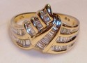 Vintage 10K Yellow Gold Diamond Ring (7) 