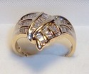 Vintage 10K Yellow Gold Diamond Ring (7) 