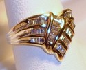 Vintage 10K Yellow Gold Diamond Ring (7) 