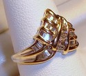 Vintage 10K Yellow Gold Diamond Ring (7) 