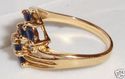 Vintage 14K Yellow Gold Sapphire & Diamond Ring (6